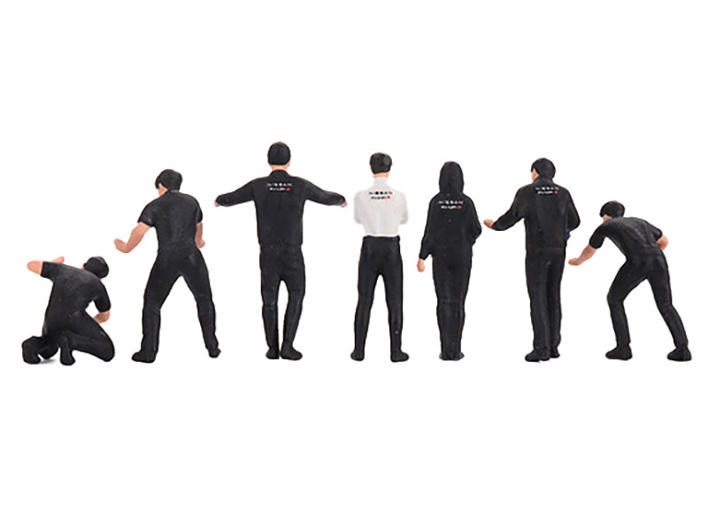 "NISMO Technician Team" 7 Piece Figure Set for 1/64 Scale Models by Mini GT