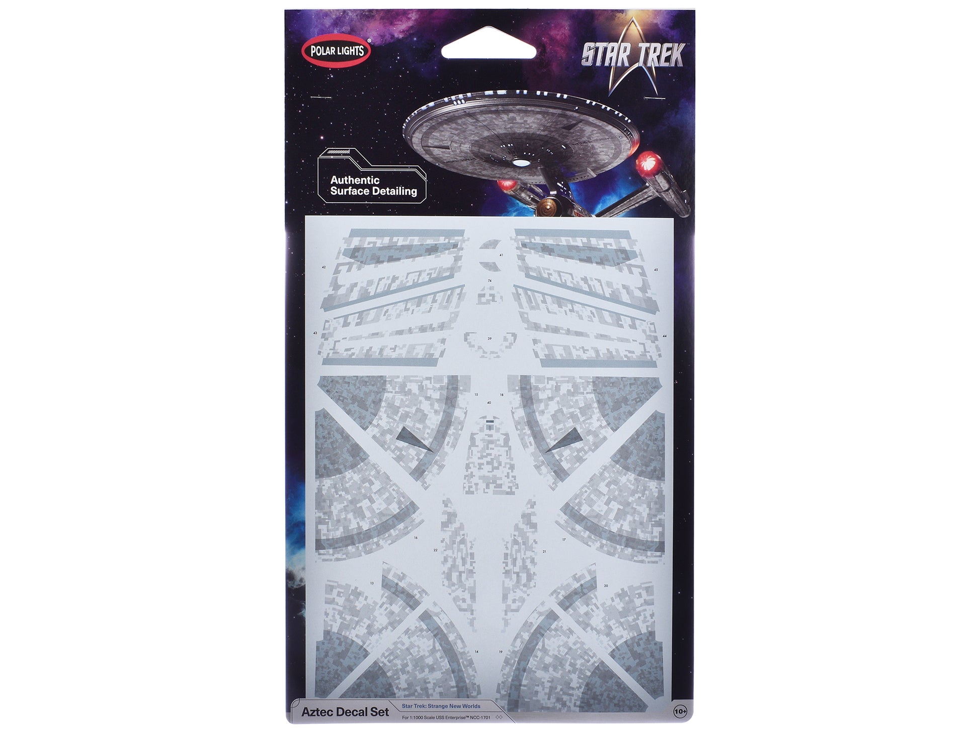 USS Enterprise NCC-1701 Aztec Decal Set "Star Trek: Strange New Worlds" (2022-Current) TV Series 1/1000 Scale by Polar Lights