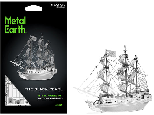 Model Kit Black Pearl Ship (Moderate Difficulty) Steel Model by Metal Earth