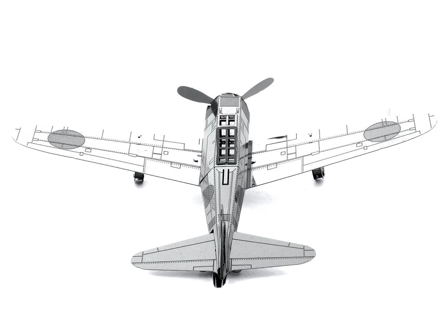 Model Kit Mitsubishi Zero Fighter Aircraft "Imperial Japanese Navy Air Service" (Moderate Difficulty) Steel Model by Metal Earth