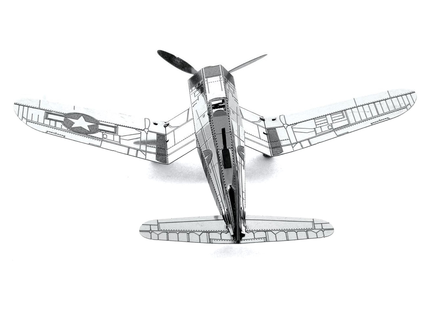 Model Kit Vought F4U Corsair Fighter Aircraft "United States Navy" (Moderate Difficulty) Steel Model by Metal Earth