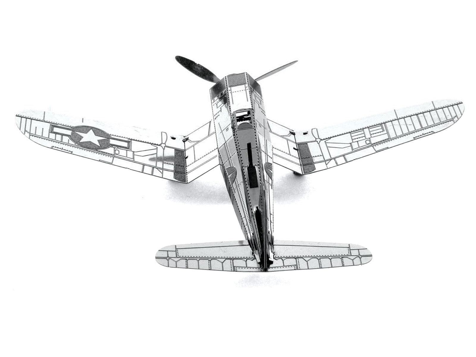 Model Kit Vought F4U Corsair Fighter Aircraft "United States Navy" (Moderate Difficulty) Steel Model by Metal Earth