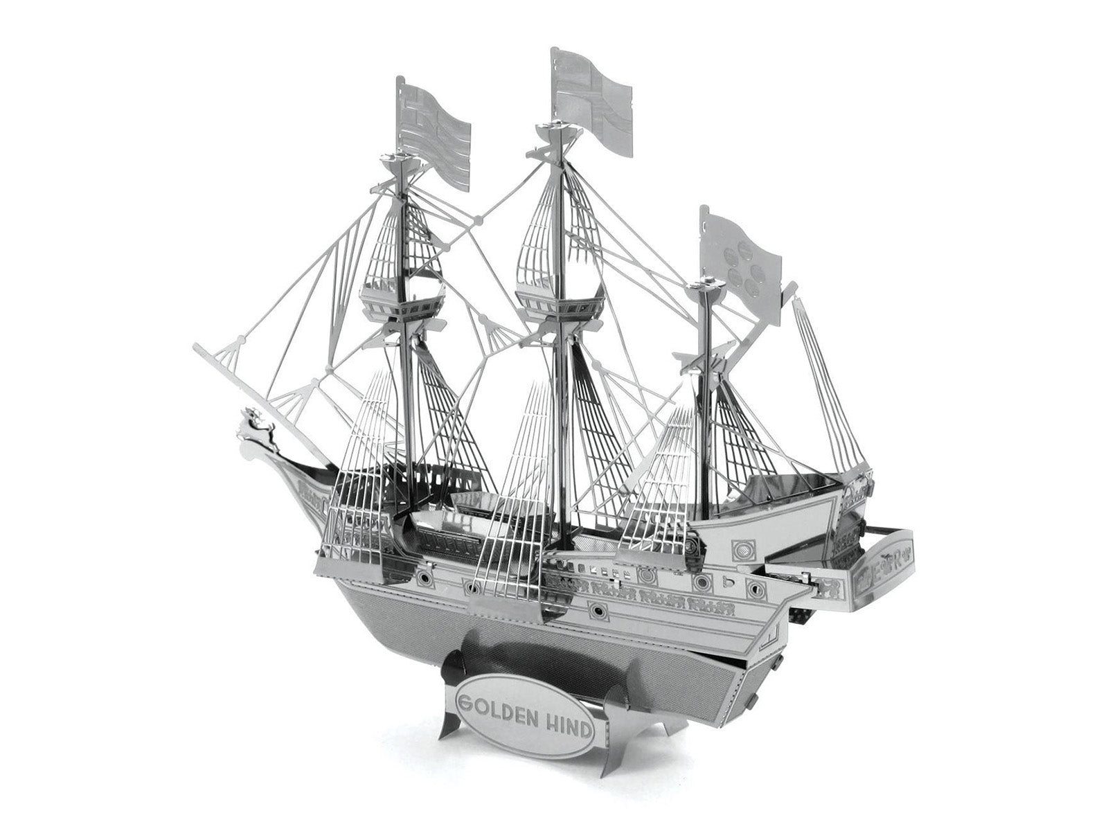 Model Kit Golden Hind Galleon (Moderate Difficulty) Steel Model by Metal Earth