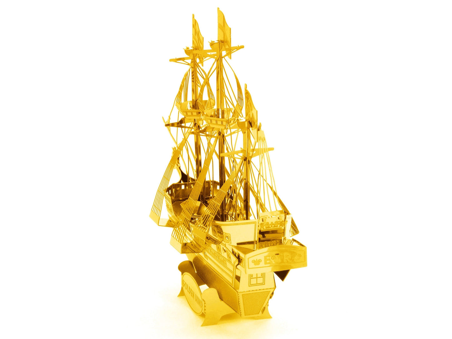 Model Kit Golden Hind Galleon Gold Version (Moderate Difficulty) Steel Model by Metal Earth