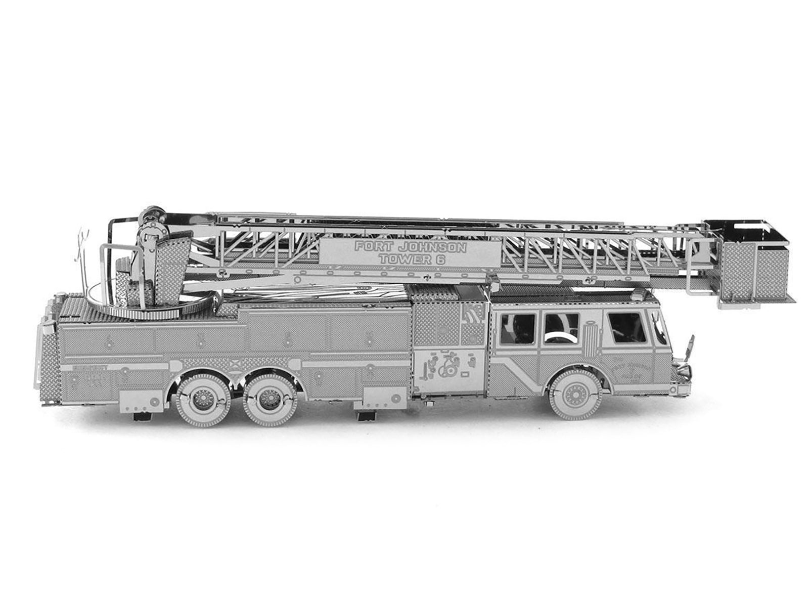 Model Kit Fire Engine "Fort Johnson Tower 6" (Moderate Difficulty) Steel Model by Metal Earth