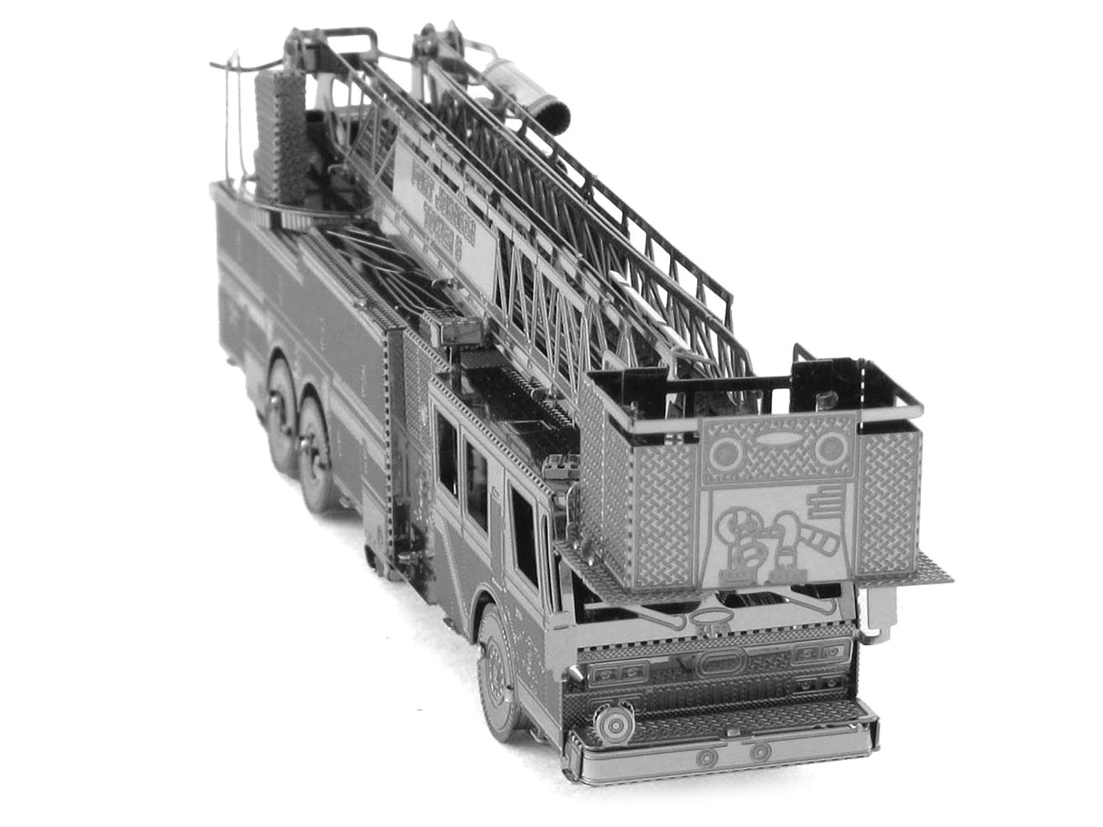 Model Kit Fire Engine "Fort Johnson Tower 6" (Moderate Difficulty) Steel Model by Metal Earth