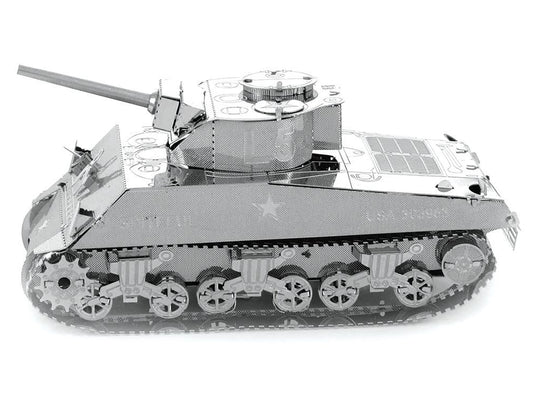 Model Kit American Sherman Tank (Moderate Difficulty) Steel Model by Metal Earth