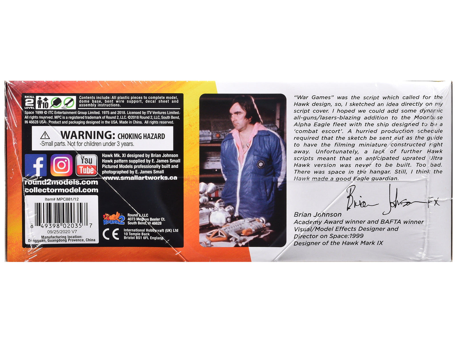 Skill 2 Model Kit Hawk Mark IX Spacecraft "Space: 1999" (1975-1977) TV Series 1/72 Scale Model by MPC