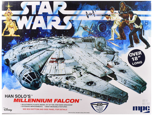 Skill 3 Model Kit Han Solo's Millennium Falcon "Star Wars: A New Hope" (1977) Movie 1/72 Scale Model by MPC