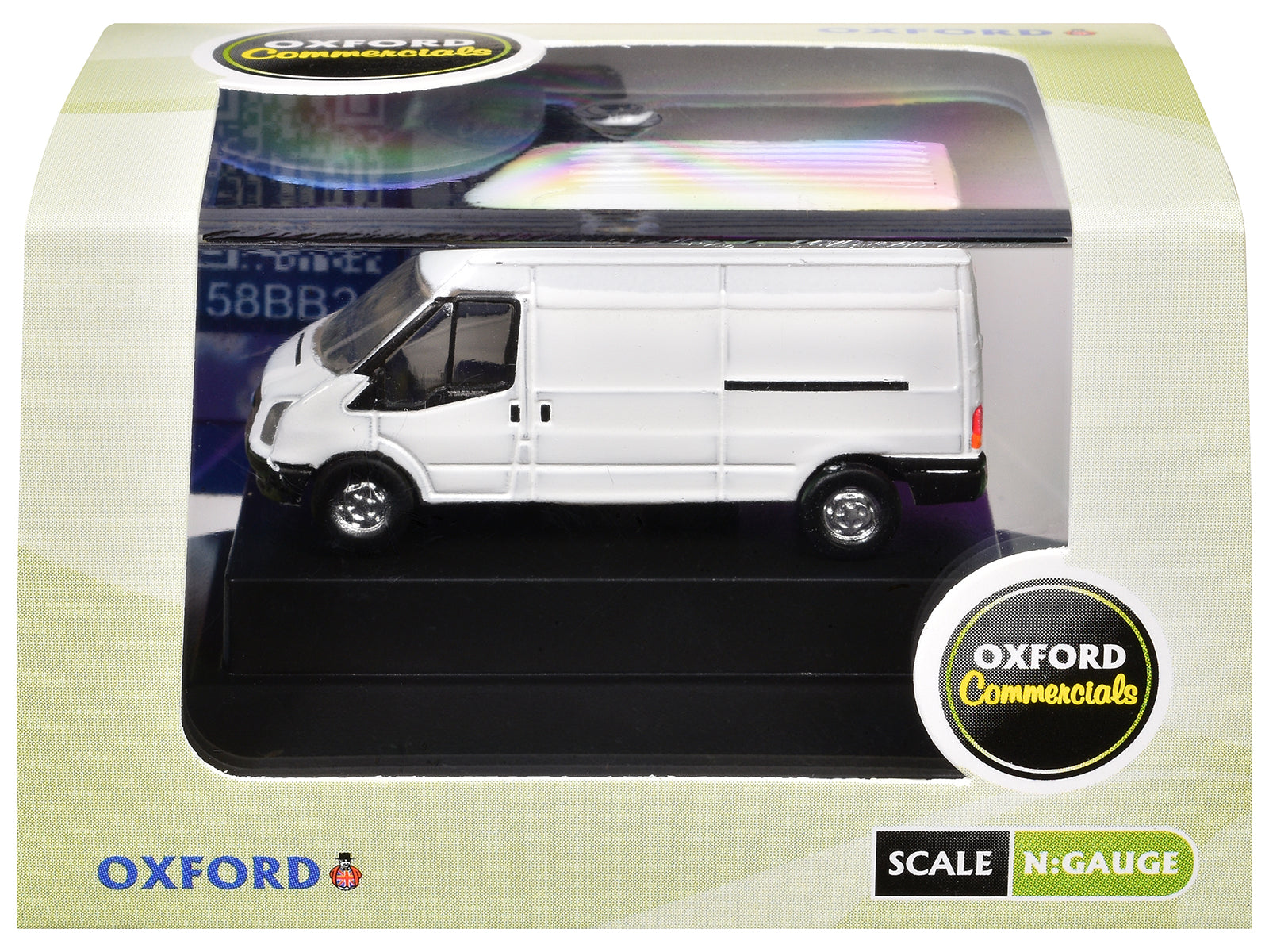 2006 Ford Transit LWB High Roof Van White 1/148 (N) Scale Diecast Model Car by Oxford Diecast
