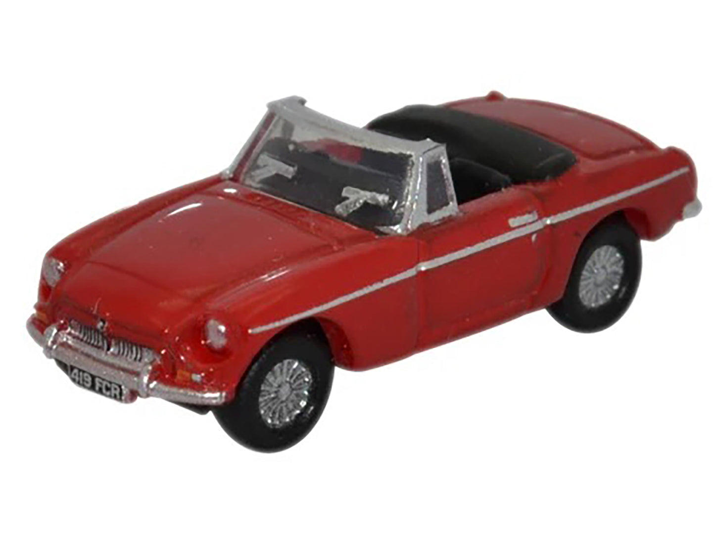 MG MGB Roadster RHD (Right Hand Drive) Tartan Red 1/148 (N) Scale Diecast Model Car by Oxford Diecast