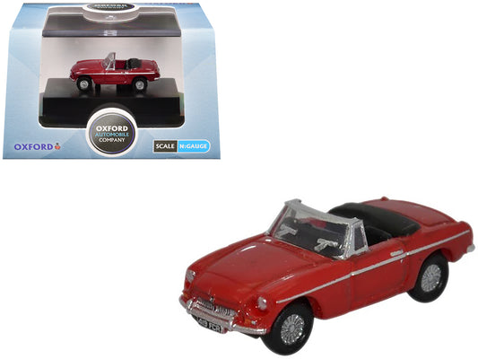 MG MGB Roadster RHD (Right Hand Drive) Tartan Red 1/148 (N) Scale Diecast Model Car by Oxford Diecast
