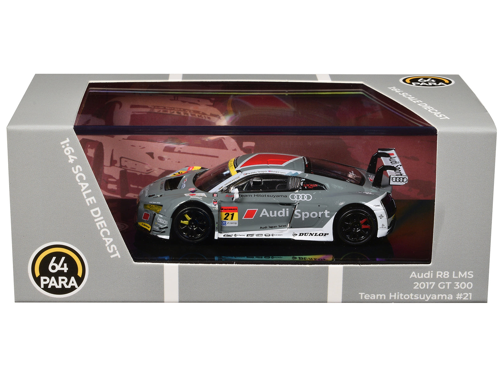 Audi R8 LMS #21 Richard Lyons - Masataka Yanagida "Team Hitotsuyama" "Super GT Series" (2017) 1/64 Diecast Model Car by Paragon Models