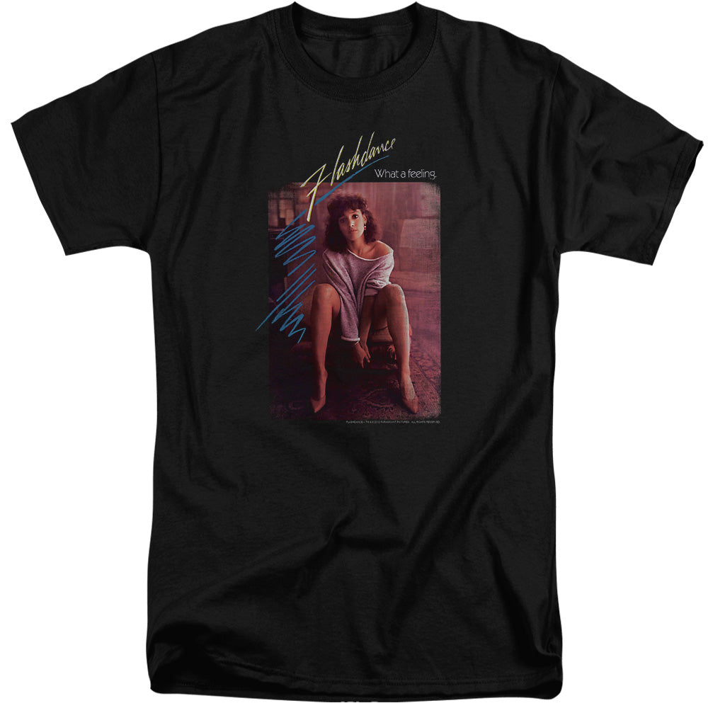Flashdance Title Mens Tall T Shirt Black Officially Licensed