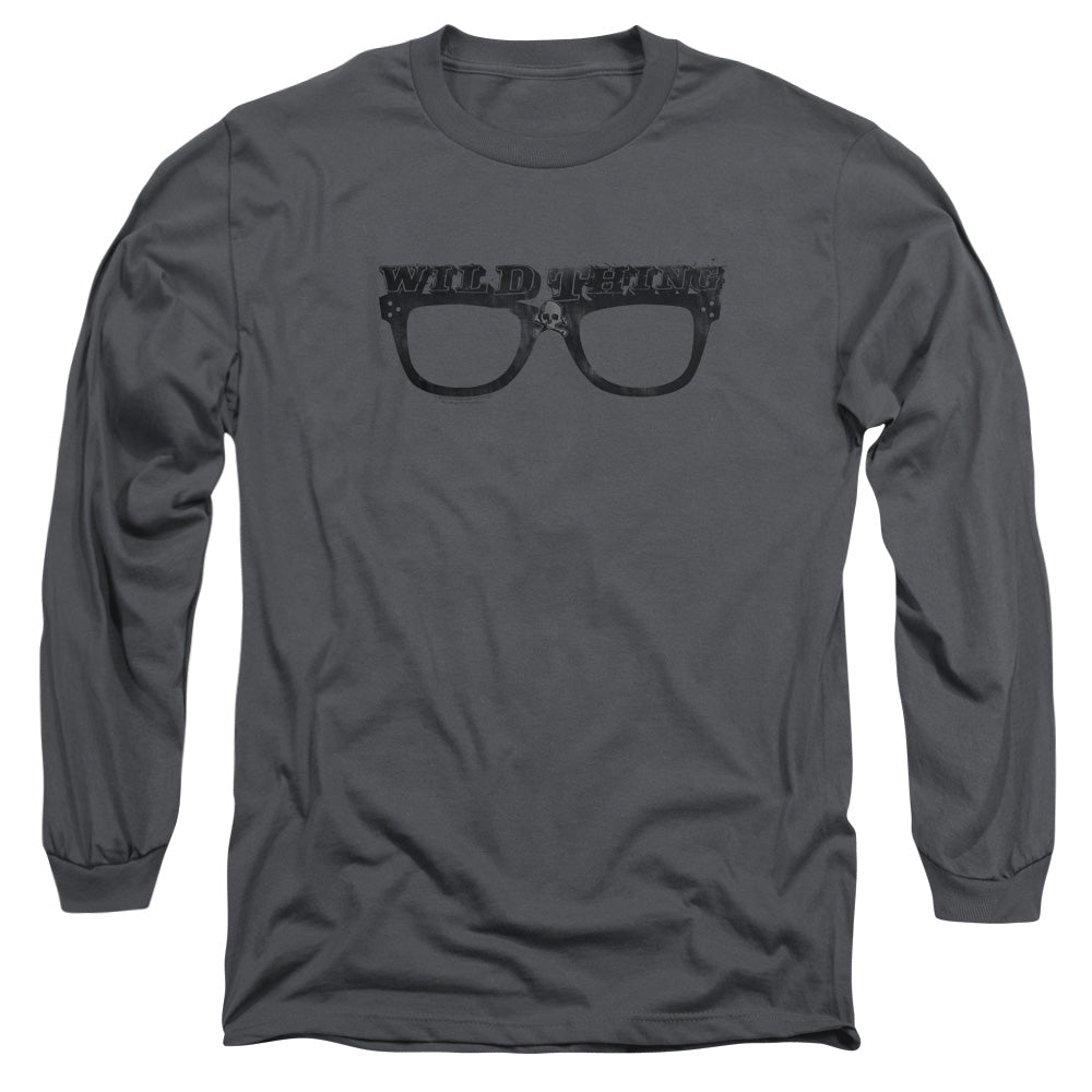 Major League Wild Thing Mens Long Sleeve Shirt Charcoal Officially Licensed