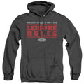 Ferris Buellers Day Off Leisure Rules Heather Mens Hoodie Black Officially Licensed