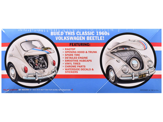 Skill 2 Model Kit Volkswagen Beetle Herbie "The Love Bug" (1969) Movie 1/25 Scale Model by Polar Lights