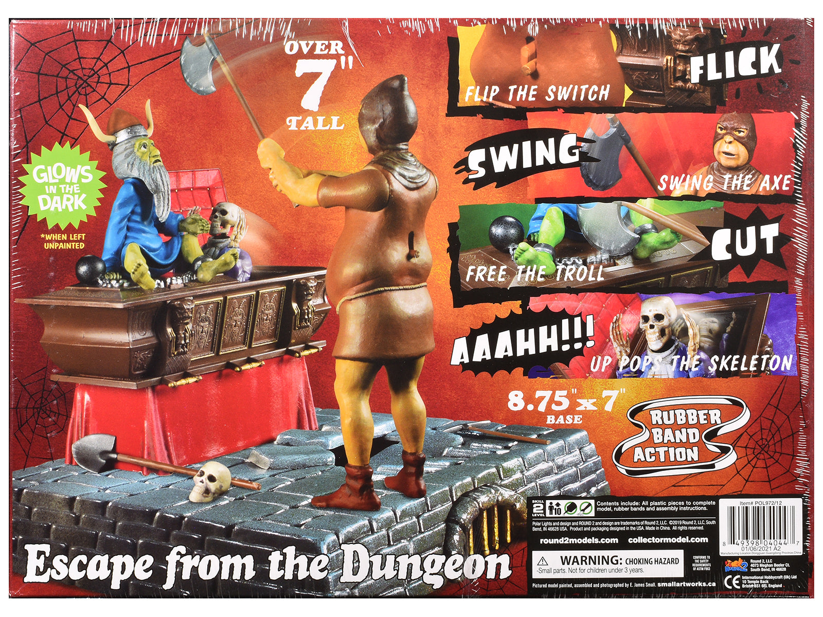 Skill 2 Model Kit Haunted Manor "Escape from the Dungeon" Diorama Set 1/12 Scale Model by Polar Lights
