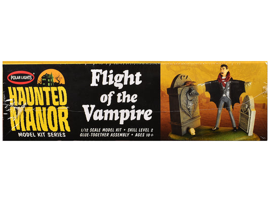 Skill 2 Model Kit Haunted Manor "Flight of the Vampire" Diorama Set 1/12 Scale Model by Polar Lights