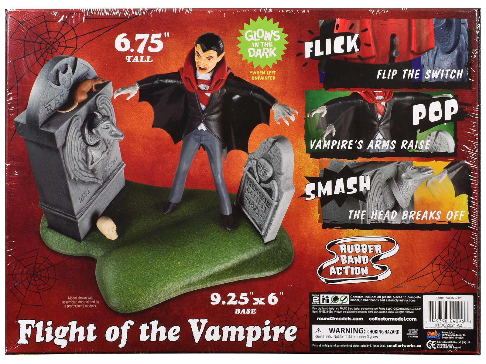 Skill 2 Model Kit Haunted Manor "Flight of the Vampire" Diorama Set 1/12 Scale Model by Polar Lights