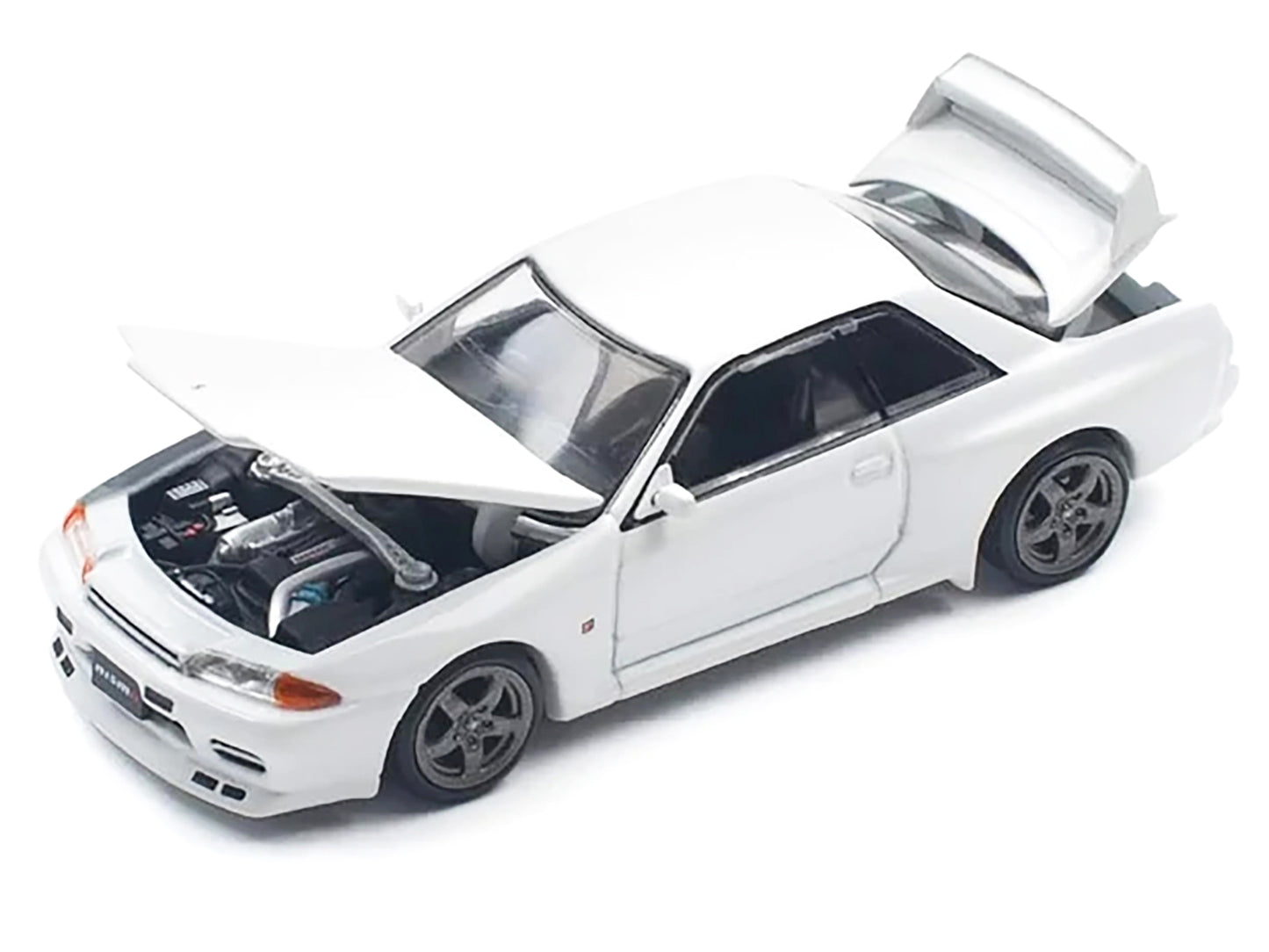GTR R32 RHD (Right Hand Drive) Crystal White 1/64 Diecast Model Car by Pop Race