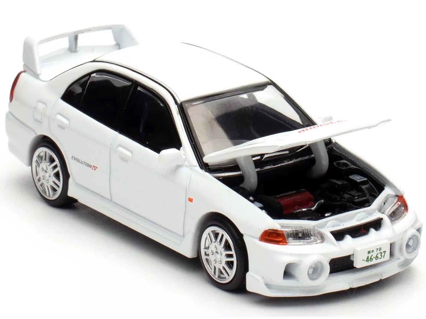 Mitsubishi Lancer Evolution IV RHD (Right Hand Drive) White "Indonesia Diecast Expo 2024 Exclusive" 1/64 Diecast Model Car by Pop Race