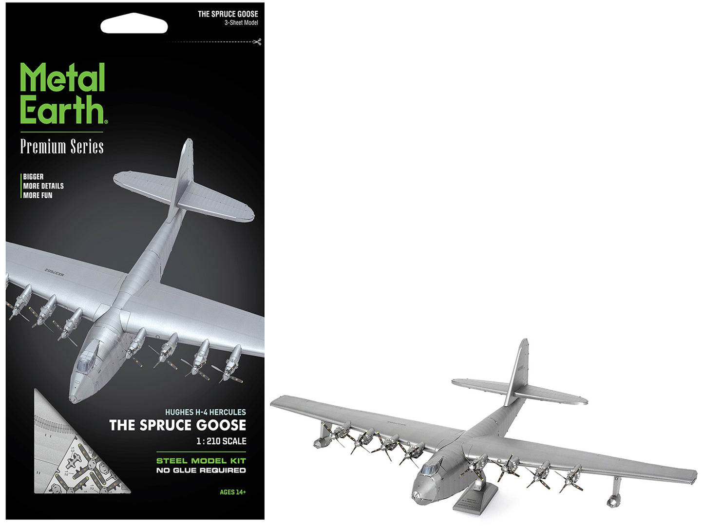 Model Kit Hughes H-4 Hercules Flying Boat "The Spruce Goose" (Moderate Difficulty) Steel Model by Metal Earth