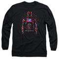 Power Rangers Red Ranger Mens Long Sleeve Shirt Black Officially Licensed