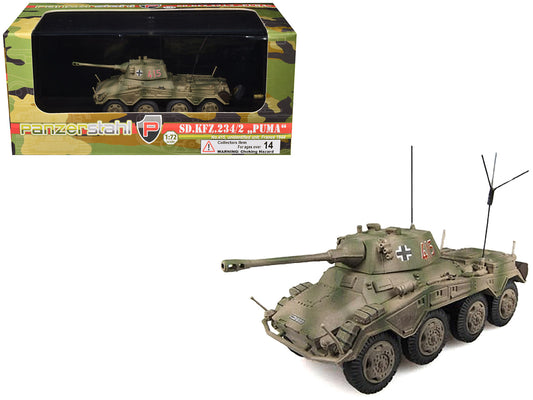 Sd.Kfz. 234/2 "Puma" Armored Vehicle "#415 Unidentified Unit France" (1944) German Army 1/72 Diecast Model by Panzerstahl