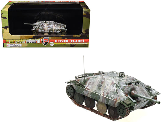 Hetzer (Flamm) Tank Destroyer "17th SS Panzergrenadier Division Operation Nordwind" German Army 1/72 Diecast Model by Panzerstahl