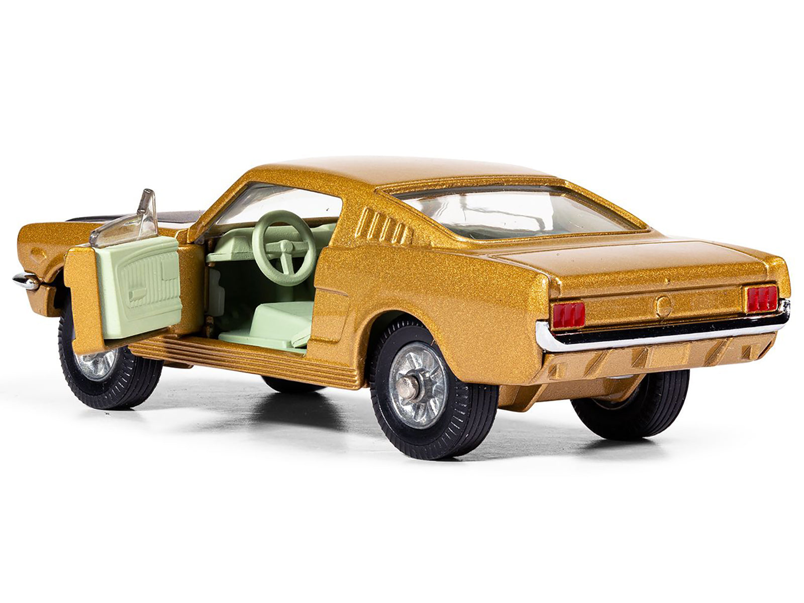 Ford Mustang Fastback 2+2 Gold Metallic and Black Diecast Model Car by Corgi