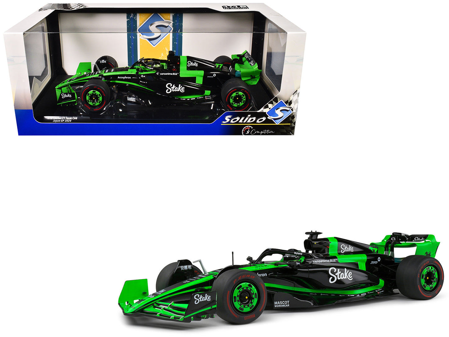 Kick Sauber C44 #77 Valtteri Bottas "Kick Sauber F1 Team" Formula One F1 "Japan GP" (2024) "Competition" Series 1/18 Diecast Model Car by Solido