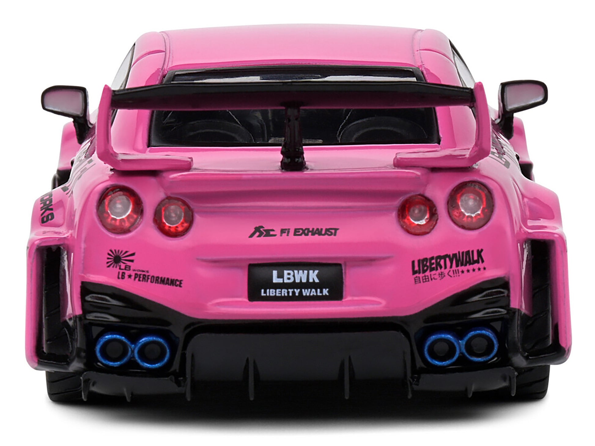 2019 Nissan GT-R (R35) LB-Silhouette Works RHD (Right Hand Drive) Pink with Graphics 1/43 Diecast Model Car by Solido