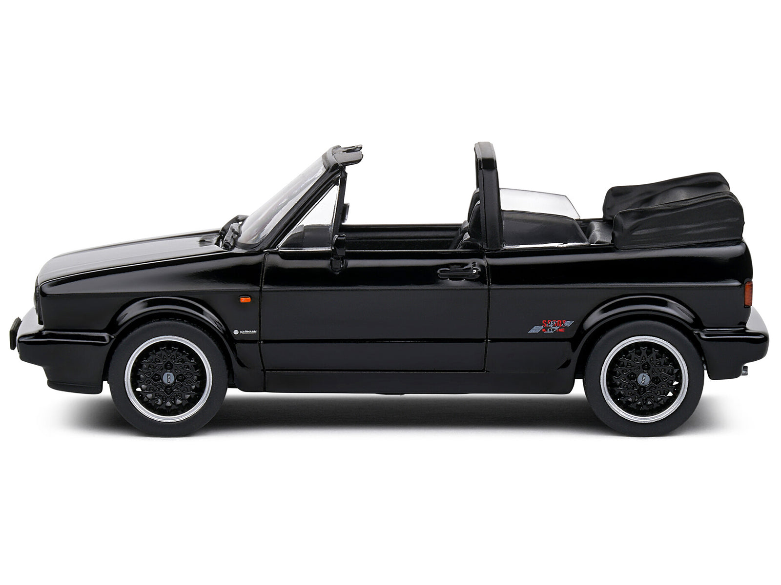 1992 Volkswagen Golf 1 Cabriolet Sportline Black 1/43 Diecast Model Car by Solido