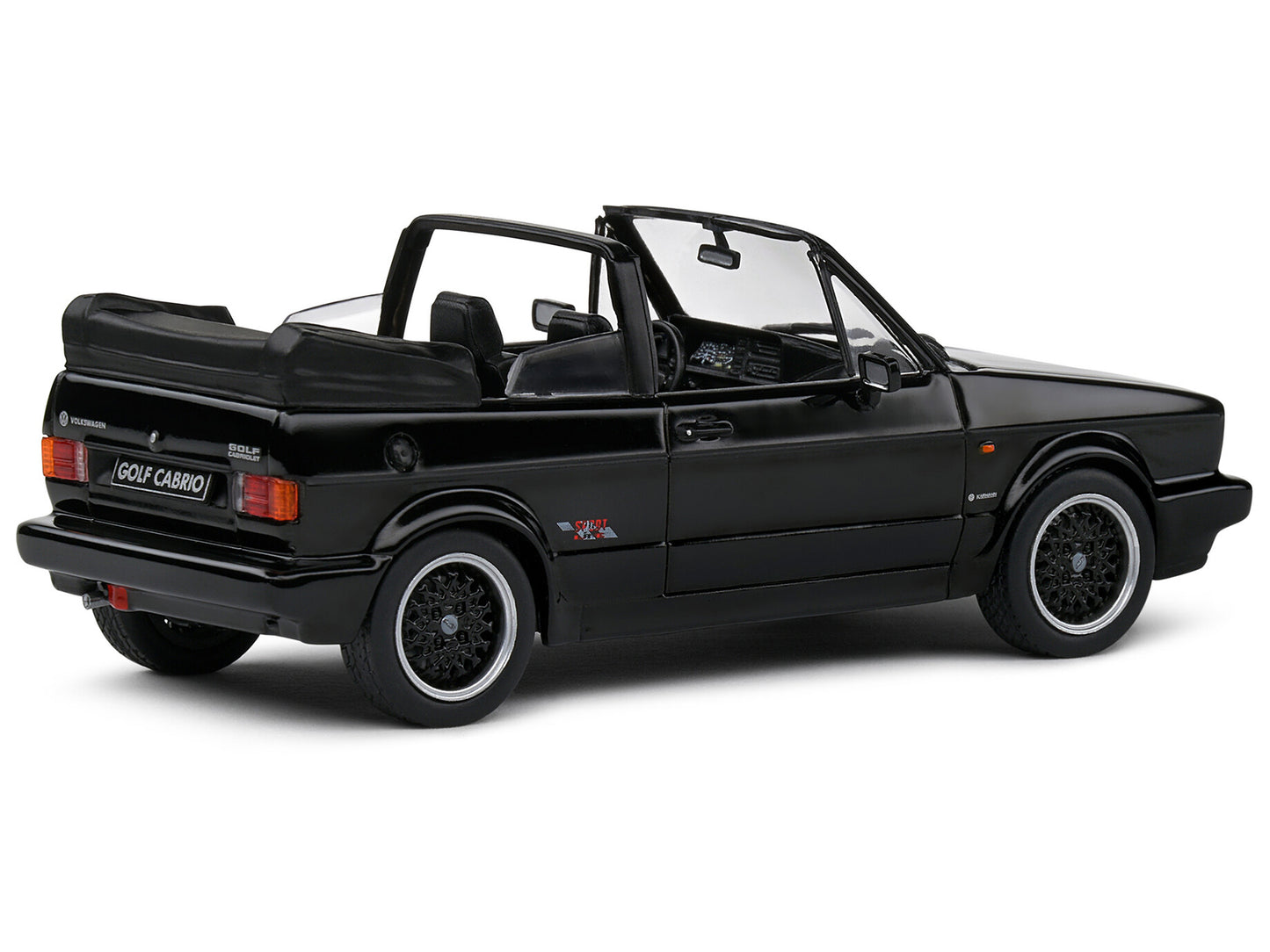 1992 Volkswagen Golf 1 Cabriolet Sportline Black 1/43 Diecast Model Car by Solido
