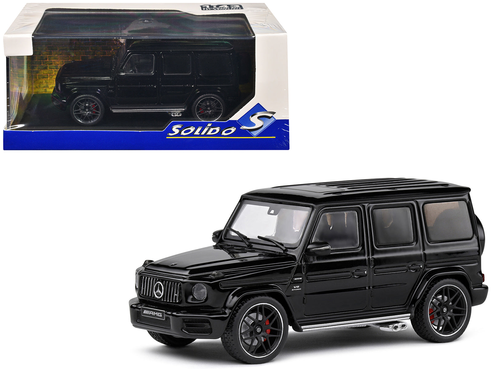 2022 Mercedes-Benz AMG G63 Obsidian Black Metallic 1/43 Diecast Model Car by Solido