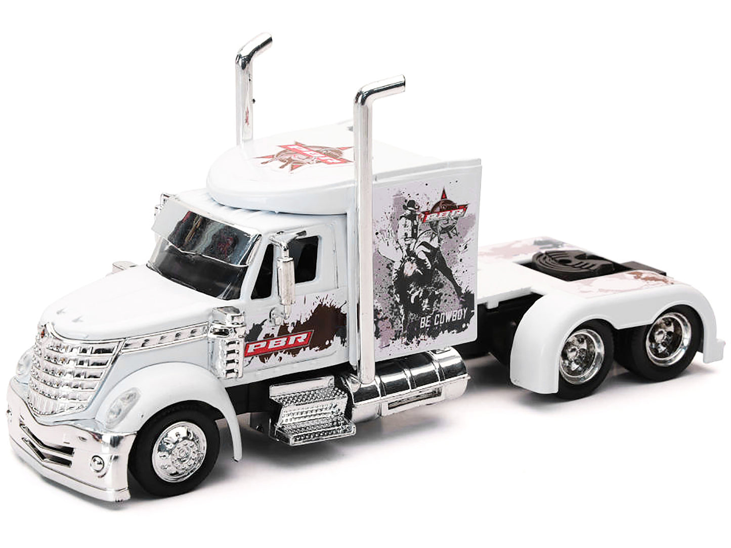 International Lonestar Truck Tractor White "PBR Professional Bull Riders" 1/43 Diecast Model by New Ray