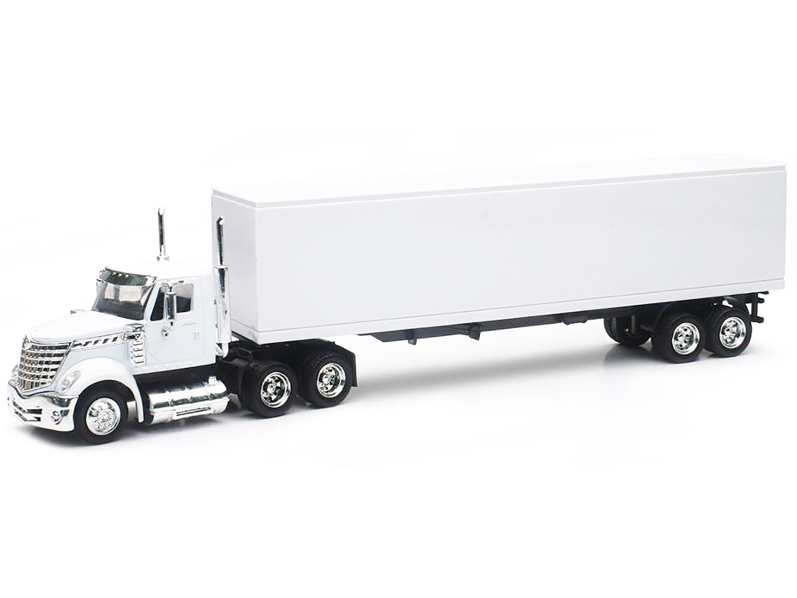 International LoneStar Truck with Dry Goods Trailer White "Long Haul Truckers" Series 1/43 Diecast Model by New Ray