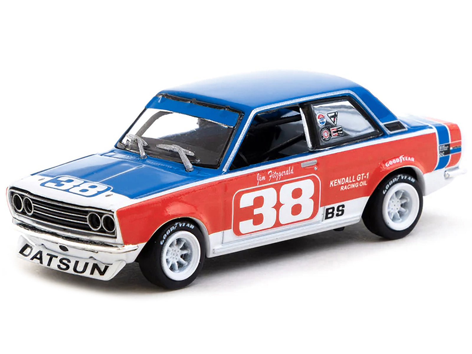 Datsun 510 #38 Jim Fitzgerald "SCCA National Championship" (1973) "Hobby64" Series 1/64 Diecast Model Car by Tarmac Works