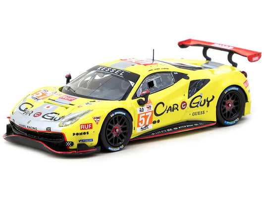 Ferrari 488 GTE #57 Scott Huffaker - Takeshi Kimura - Daniel Serra "Kessel Racing" "24 Hours of Le Mans" (2023) "Hobby64" Series 1/64 Diecast Model Car by Tarmac Works