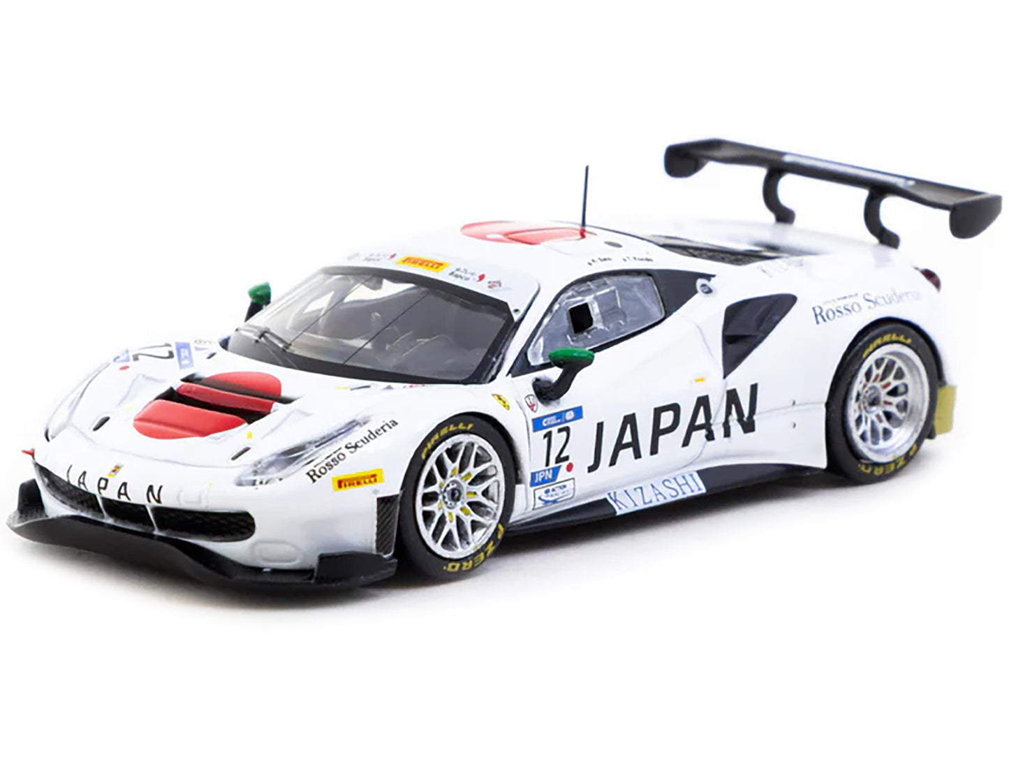 Ferrari 488 GT3 #12 Tamotsu Kondo - Ken Seto "Team Japan" "FIA GT Nations Cup" (2018) "Hobby64" Series 1/64 Diecast Model Car by Tarmac Works