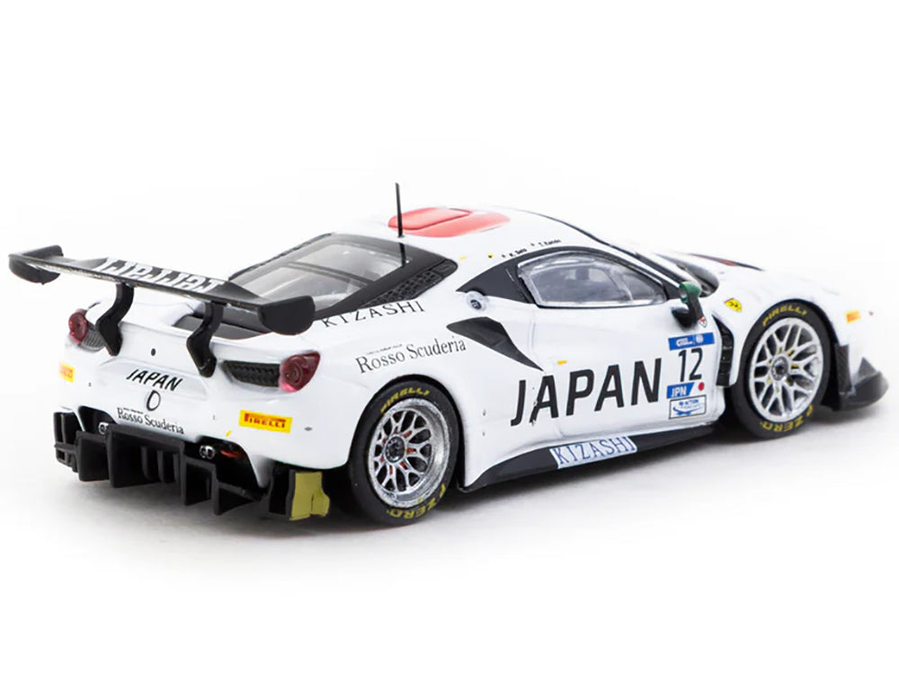 Ferrari 488 GT3 #12 Tamotsu Kondo - Ken Seto "Team Japan" "FIA GT Nations Cup" (2018) "Hobby64" Series 1/64 Diecast Model Car by Tarmac Works
