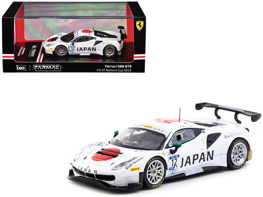 Ferrari 488 GT3 #12 Tamotsu Kondo - Ken Seto "Team Japan" "FIA GT Nations Cup" (2018) "Hobby64" Series 1/64 Diecast Model Car by Tarmac Works