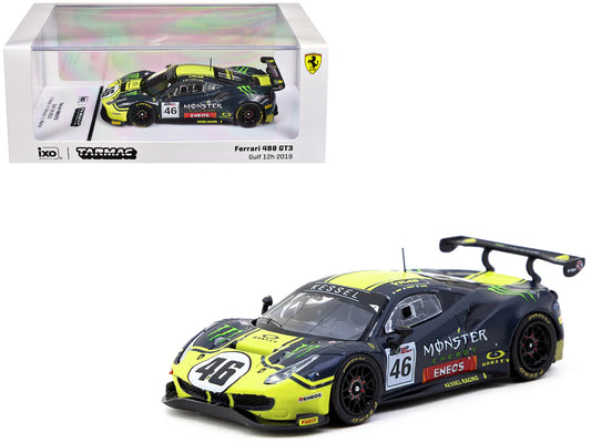 Ferrari 488 GT3 #46 V. Rossi - A. Salucci - L. Marini "Gulf 12 Hours" (2019) "Hobby64" Series 1/64 Diecast Model Car by Tarmac Works