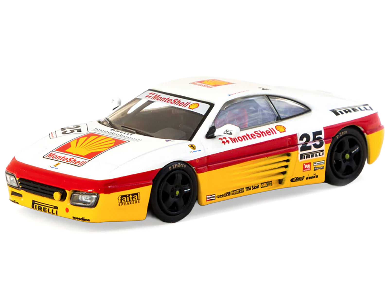 Ferrari 348 Challenge #25 Oscar Larrauri "Italian GT Championship" (1994) "Hobby64" Series 1/64 Diecast Model by Tarmac Works