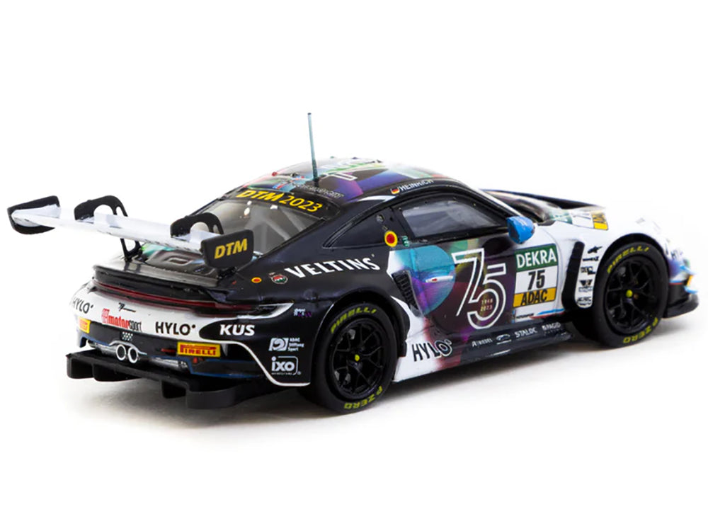 Porsche 911 GT3 R #75 Laurin Heinrich "KUS Team Bernhard" "Deutsche Tourenwagen Masters" (2023) "Hobby64" Series 1/64 Diecast Model by Tarmac Works