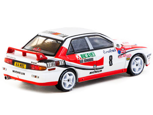 Mitsubishi Lancer Evolution RHD (Right Hand Drive) #8 Kenneth Eriksson - Staffan Parmander "Rallye Monte-Carlo" (1993) "Global64" Series 1/64 Diecast Model by Tarmac Works