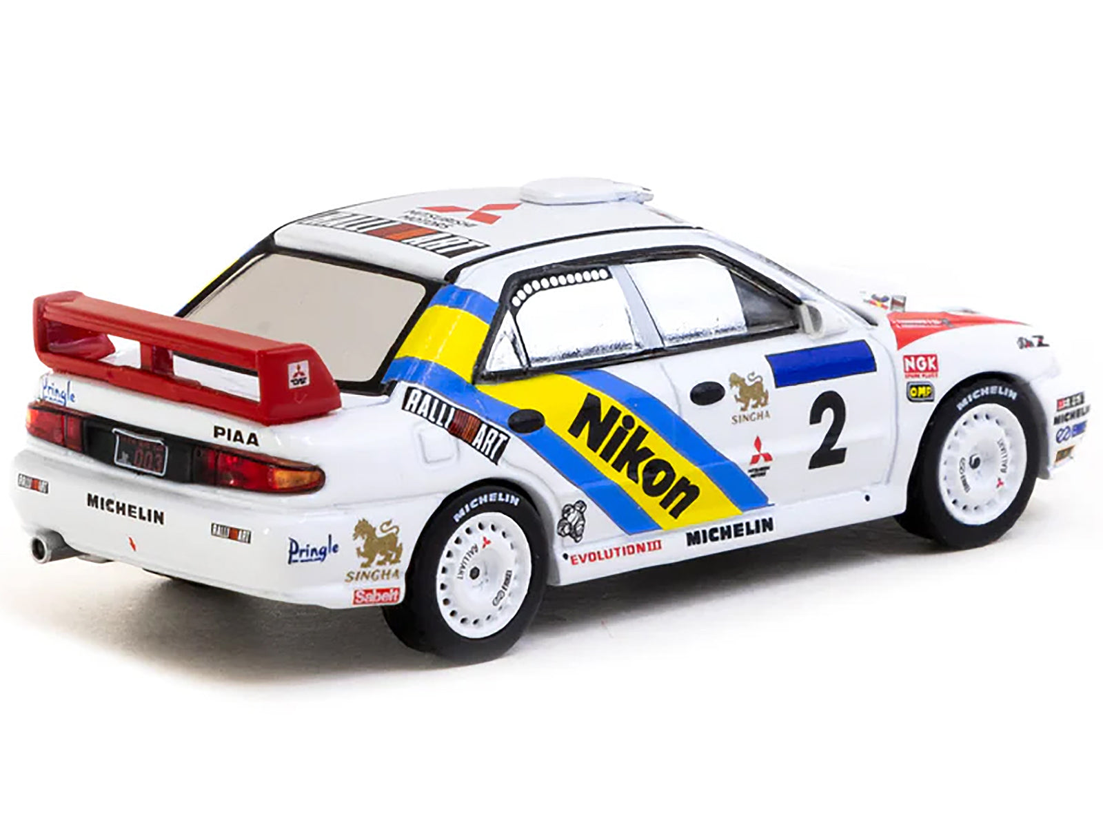 Mitsubishi Lancer Evolution III #2 Kenneth Eriksson - Staffan Parmander Winner "Hong Kong-Beijing Rally" (1995) "Global64" Series 1/64 Diecast Model by Tarmac Works
