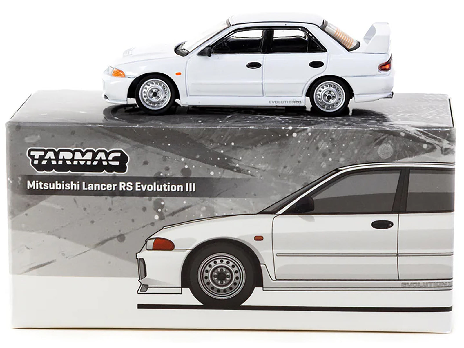 Mitsubishi Lancer RS Evolution III RHD (Right Hand Drive) White "Global64" Series 1/64 Diecast Model by Tarmac Works