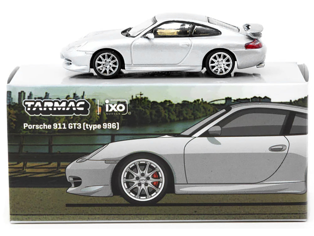 Porsche 911 GT3 (996) Silver Metallic "Global64" Series 1/64 Diecast Model by Tarmac Works